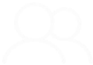 Two white outlined user icons overlapping, representing multiple users or a group.