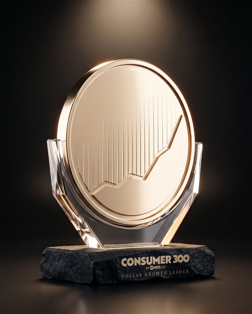 Dollar Growth Leader trophy (illustrative)