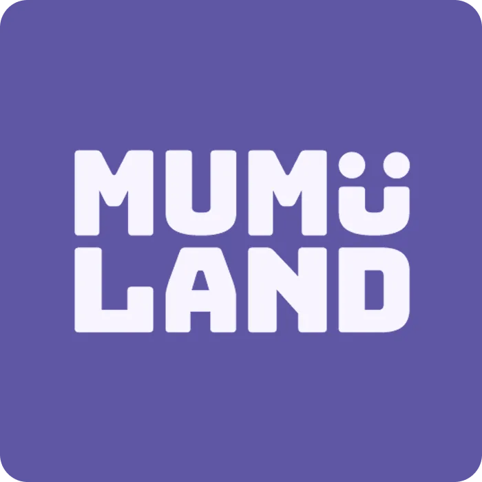MUMULAND wordmark on a deep purple card