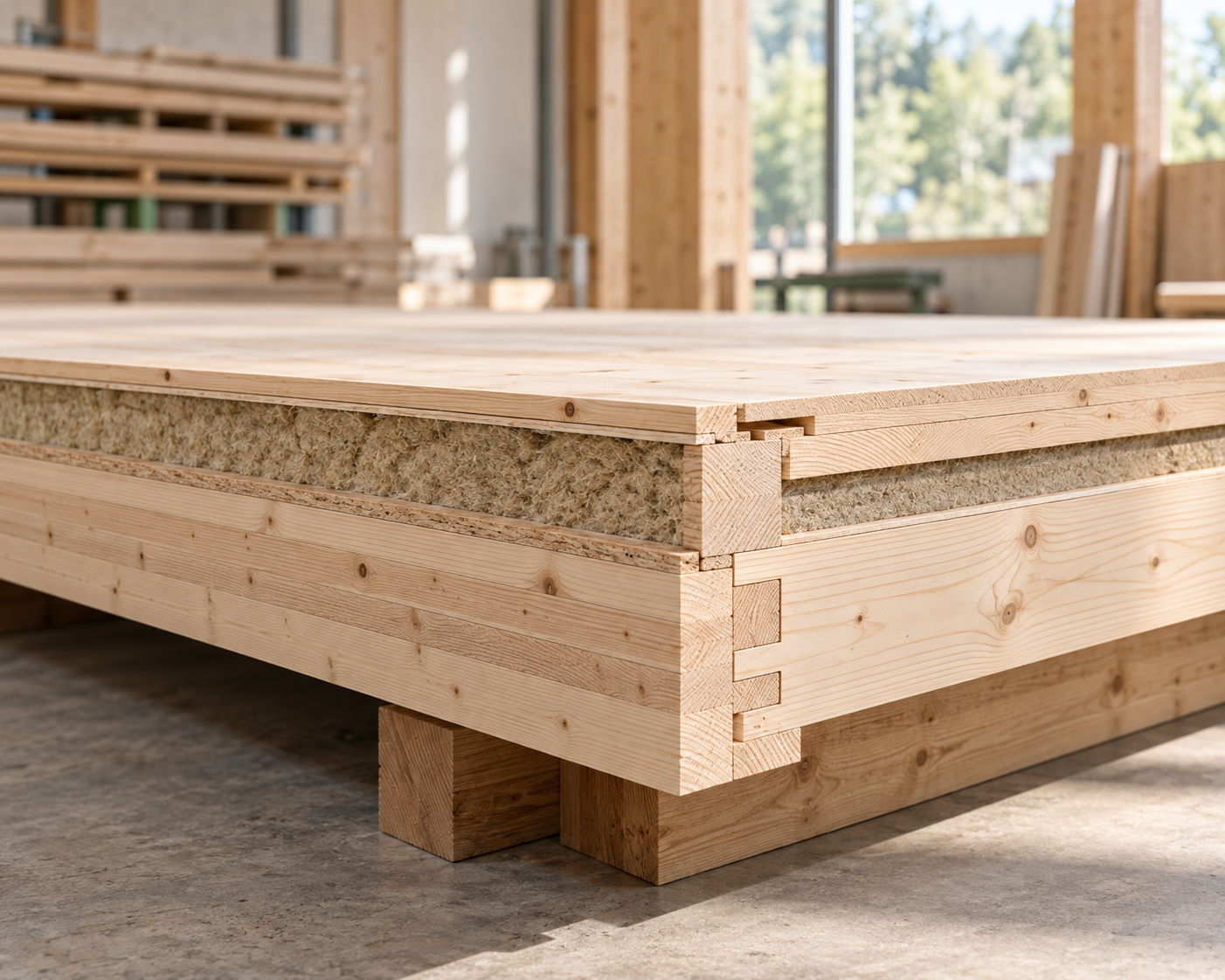 Holzlamellen als Materialdetail
