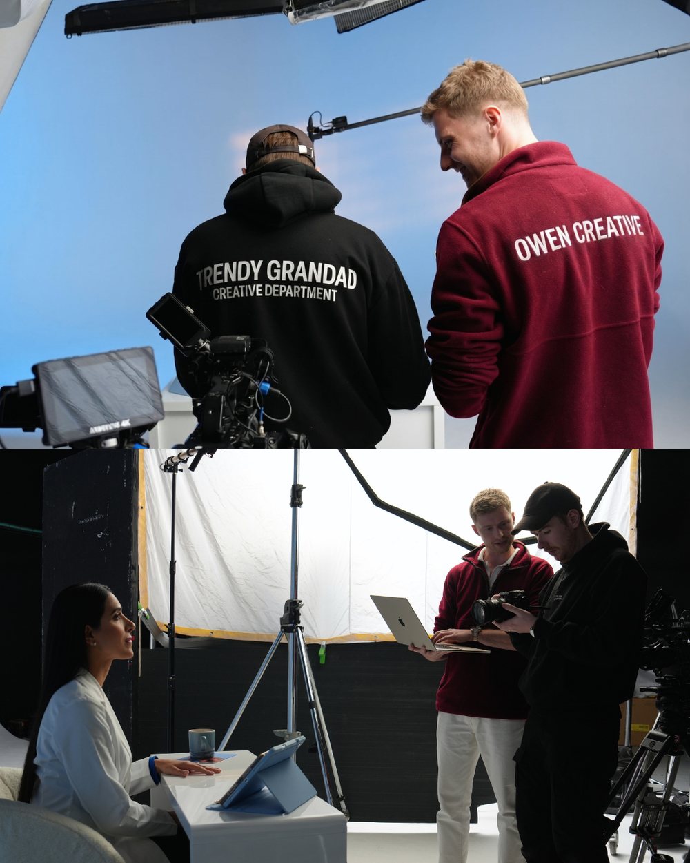 Oscar directing on set