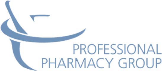 Blue Professional Pharmacy Group logo with curved swoosh design