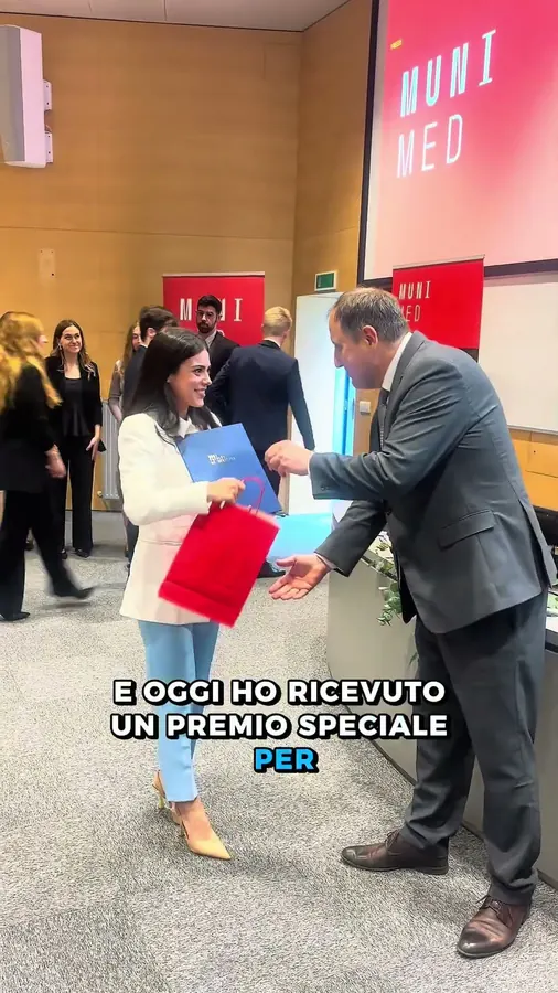 Benedetta, Excellent Award, studentessa di Odontoiatria alla Masaryk University