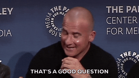 Speaker opening a presentation with a question