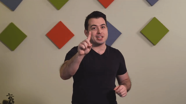 Speaker counting points on his fingers