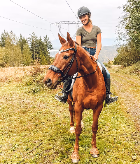 Person riding a horse