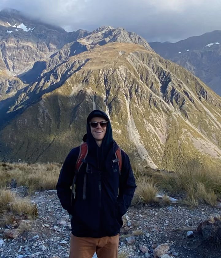 Person hiking on a trail