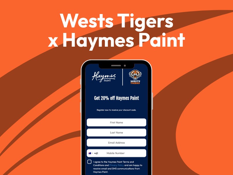 Case Study: Wests Tigers x Haymes Paint