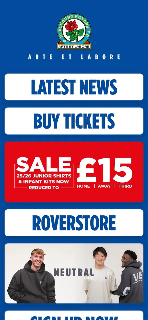 Blackburn Rovers fan hub built with Omnihub