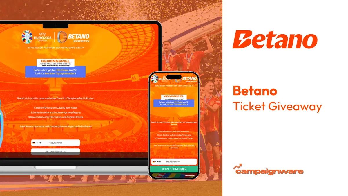 Euro 2024 Ticket Giveaway campaign by Betano