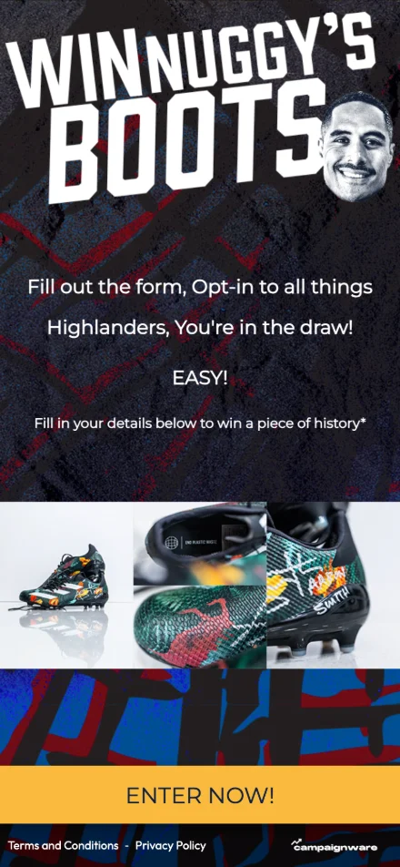 Highlanders Win Nuggies Boots competition