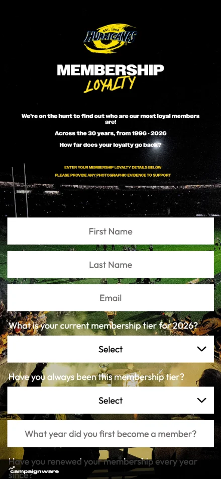 Hurricanes Member Loyalty Finder