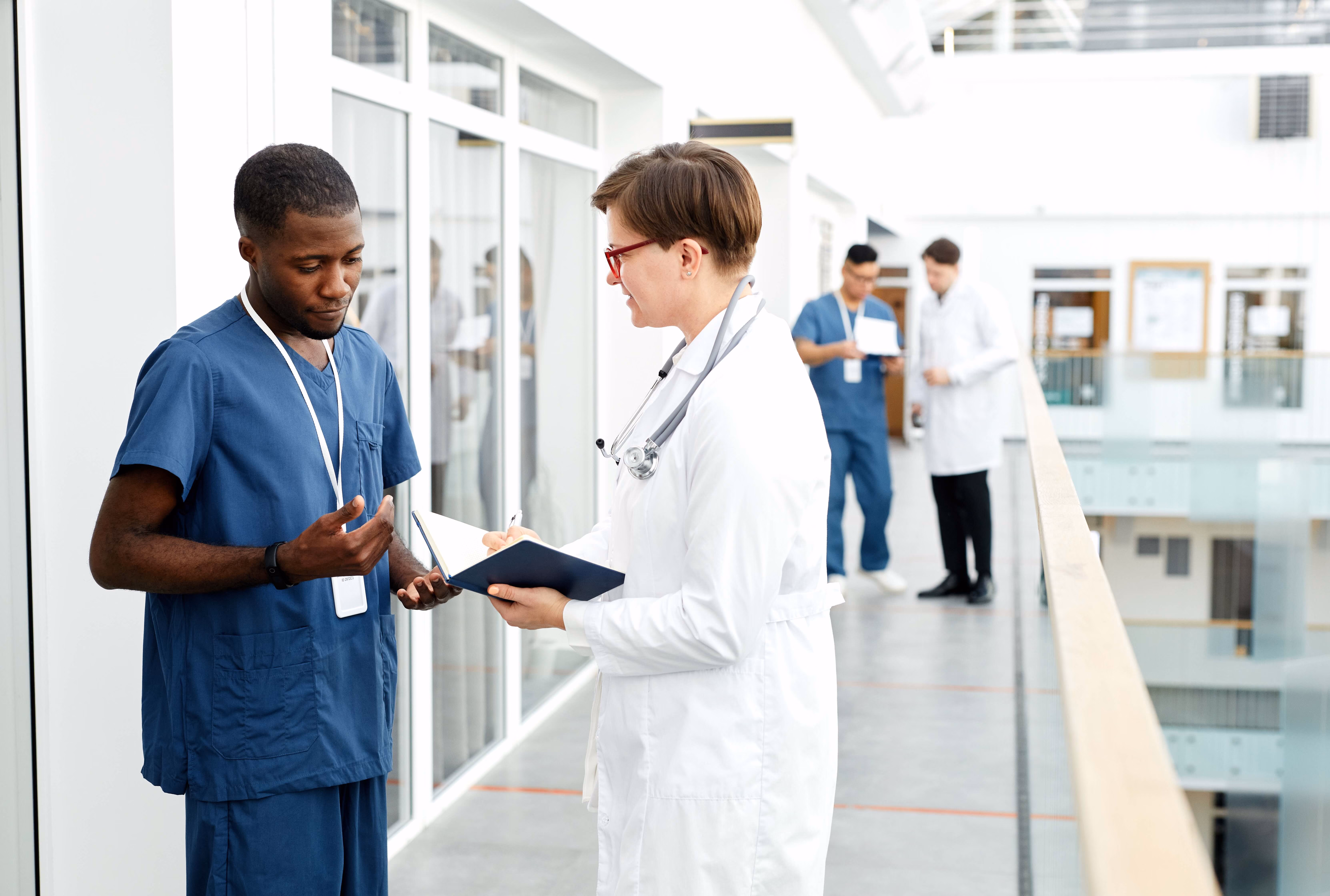 Patient and clinician during a consultation