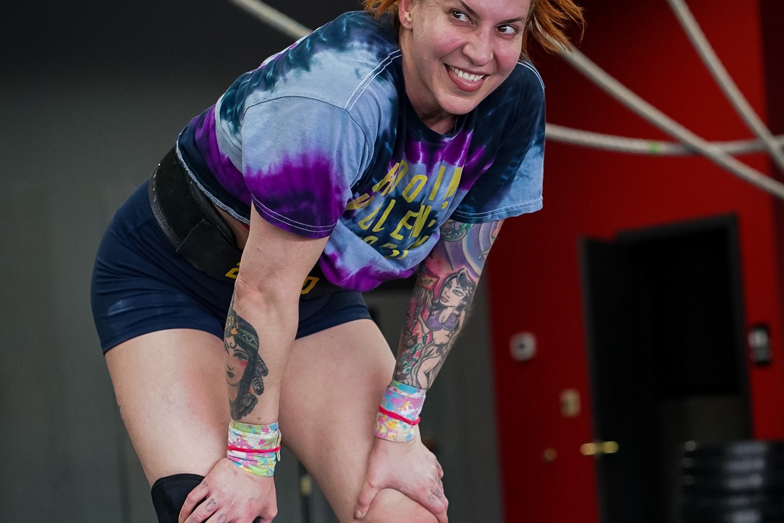New member getting started at Compelled Fitness with guidance from the team