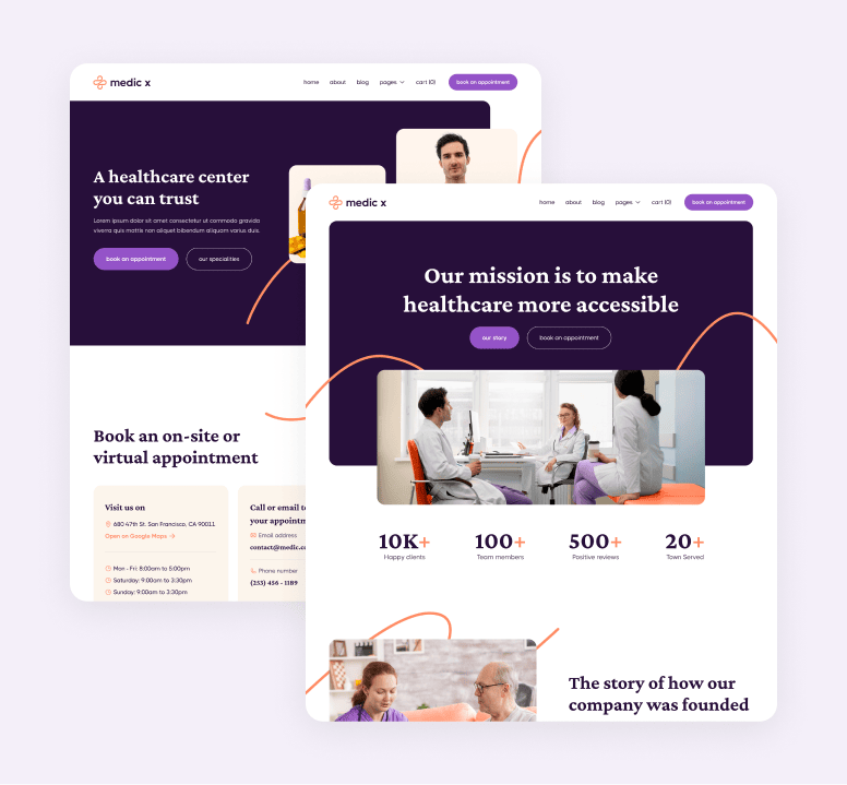 Medic X - 18 Pages Included - Healthcare Webflow Template