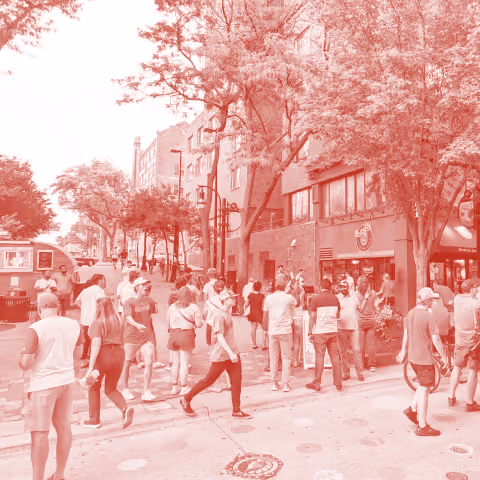 State Street crowd outside Buckner in Madison