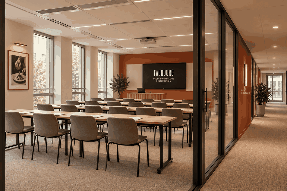 Étudiants en tenue de service