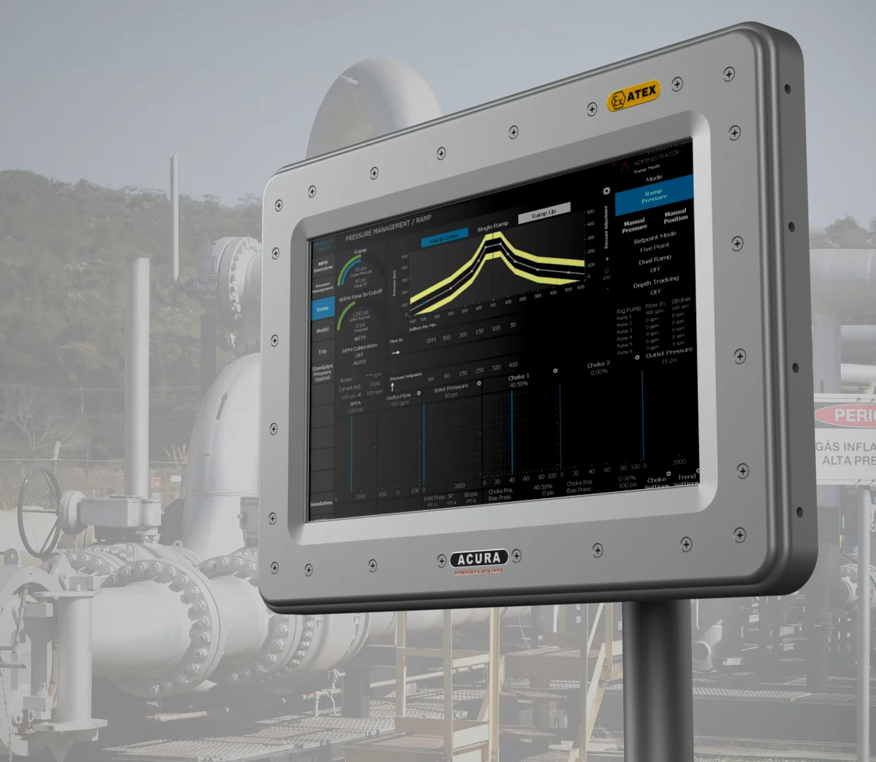 RoughNeck Bastion Zone 1 HMI on an offshore rig
