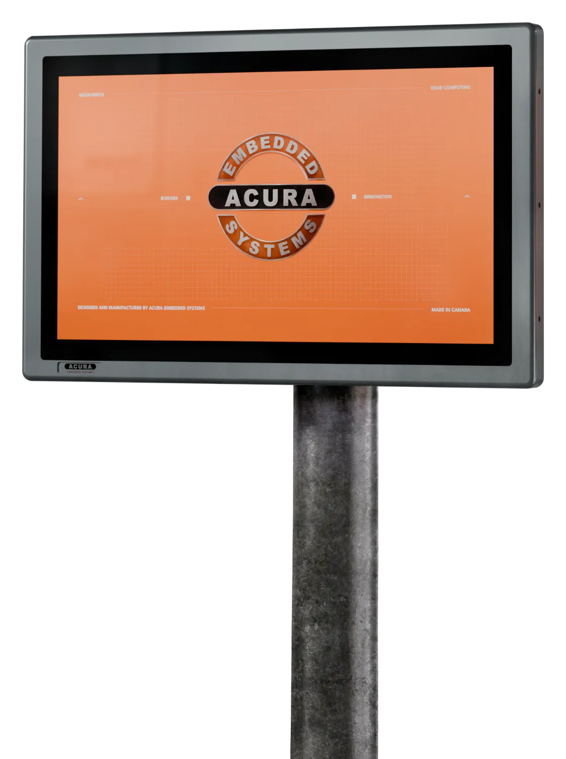 RoughNeck outdoor hazardous-location panel computer on a pole mount