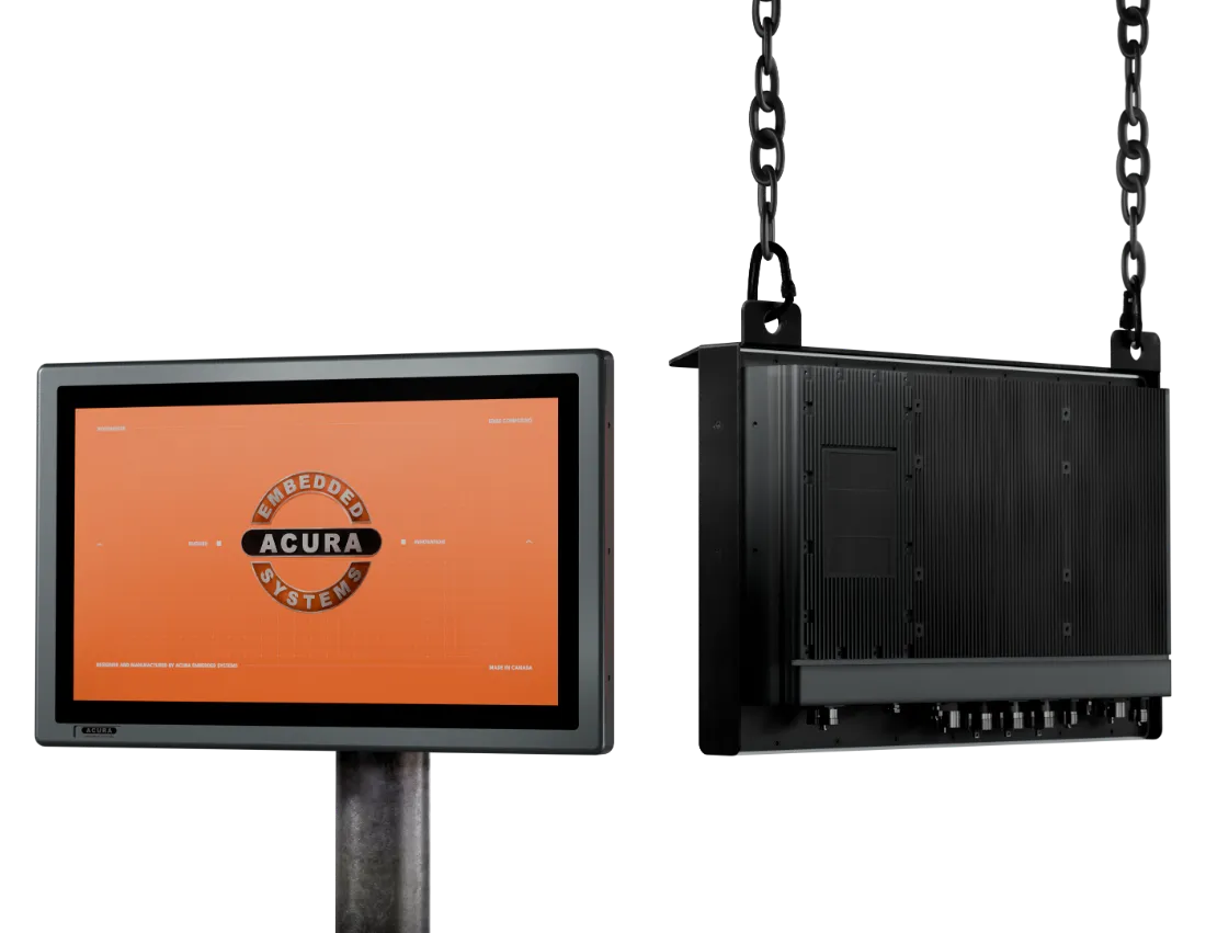 RoughNeck 22-inch, front and back, on a pole mount and chain mount