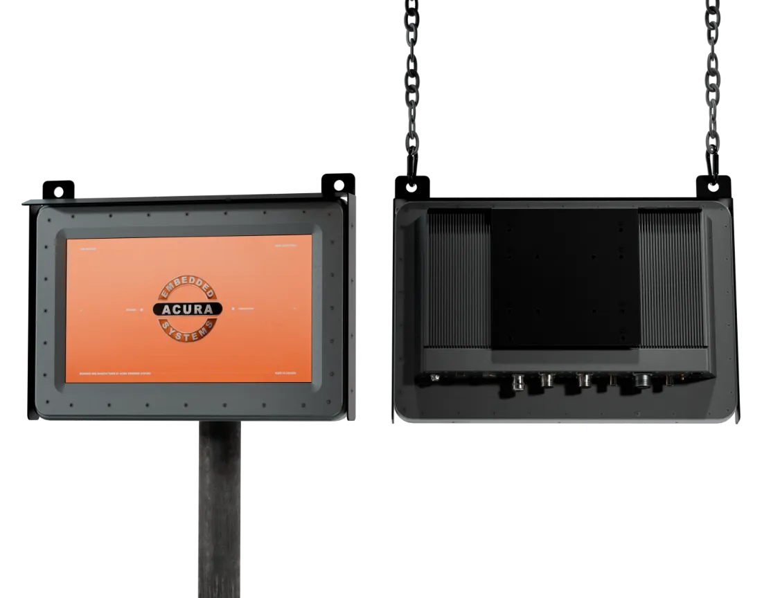 RNK Bastion 22-inch, front and back, on a pole mount and chain mount