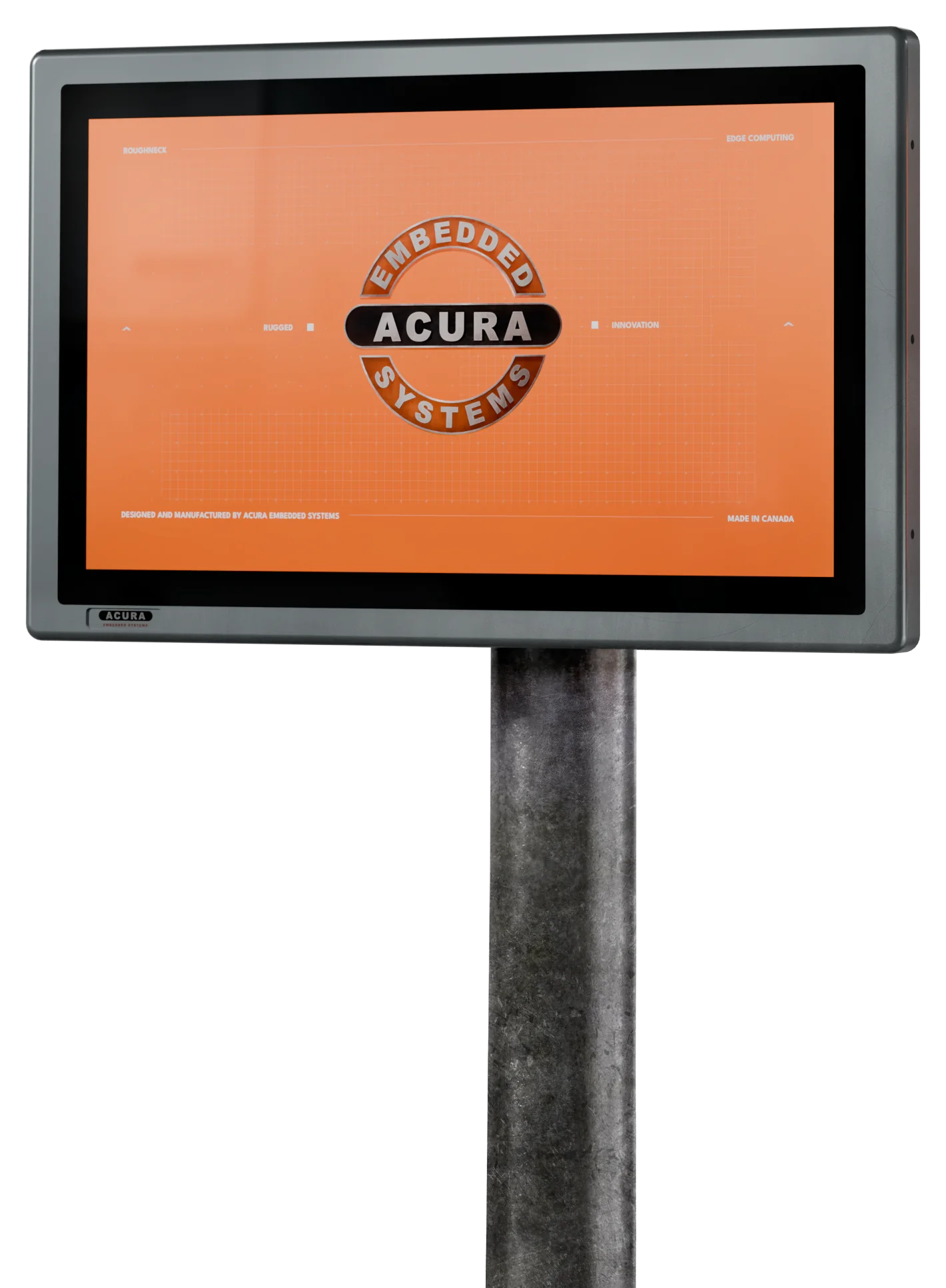 RoughNeck outdoor hazardous-location panel computer on a pole mount