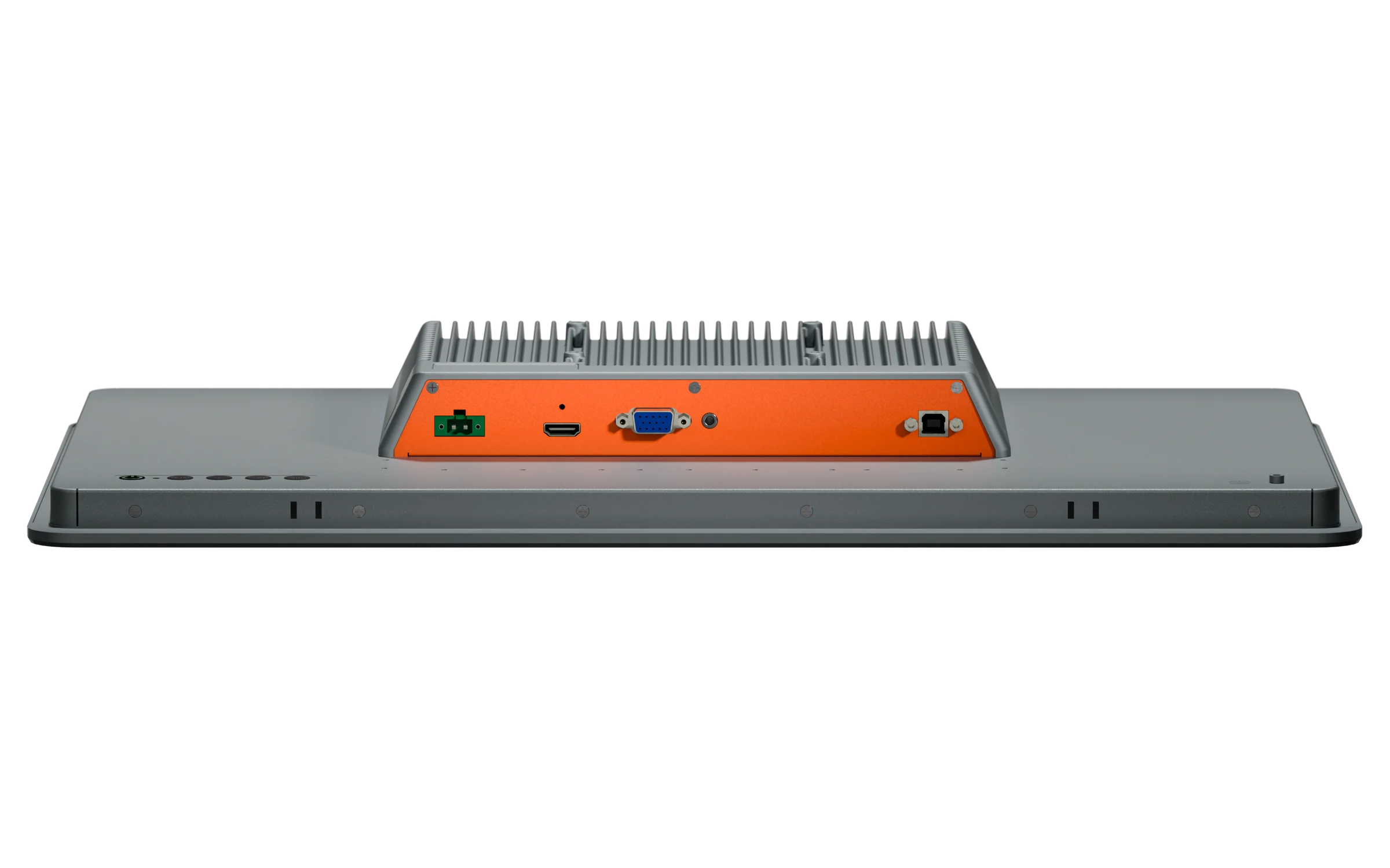 AcuBrite bottom view showing HDMI, VGA and USB ports