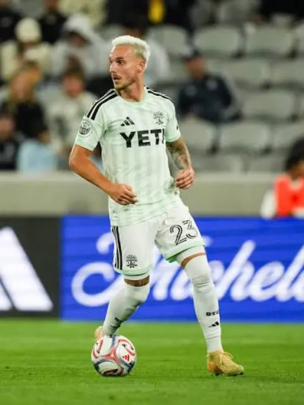 Žan Kolmanič, Austin FC defender and TURF ATX co-founder
