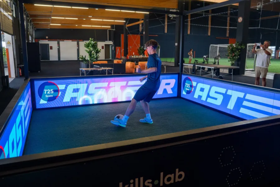 Skills.Lab Cube soccer skills training station at TURF ATX