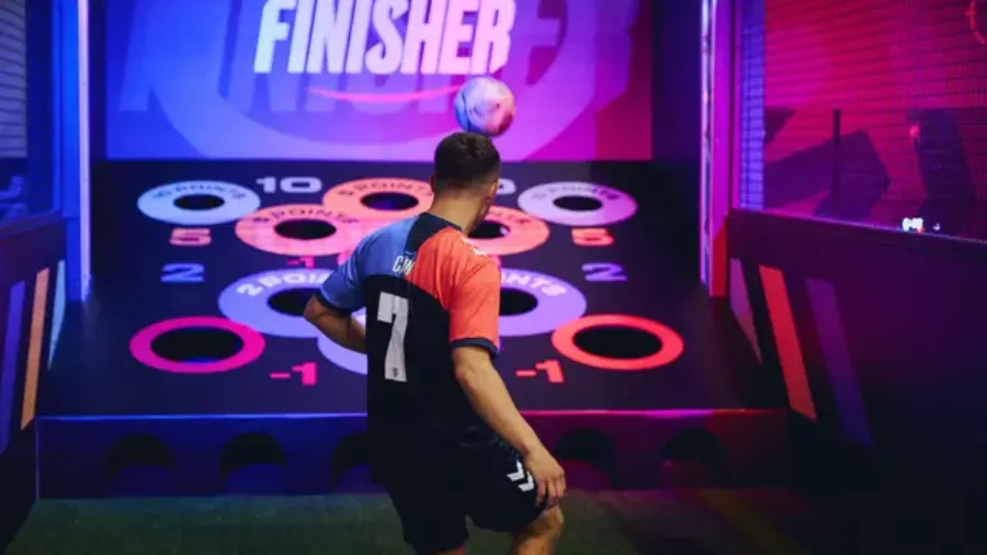 Panenka chip shot hoop game at TURF ATX