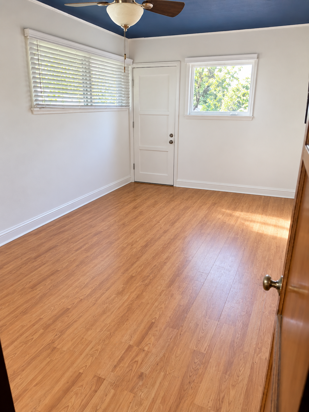 Empty bedroom after clearing