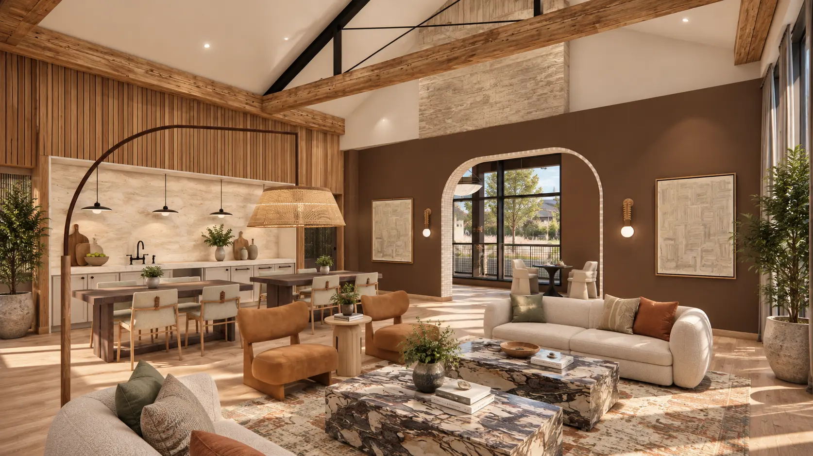 Clubhouse lounge rendering