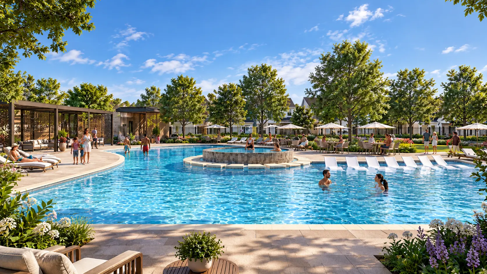 Pool and sundeck rendering