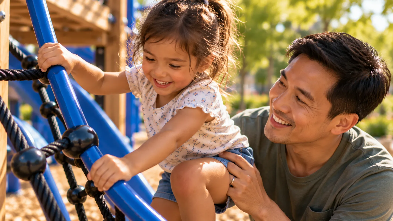 A family at the playground