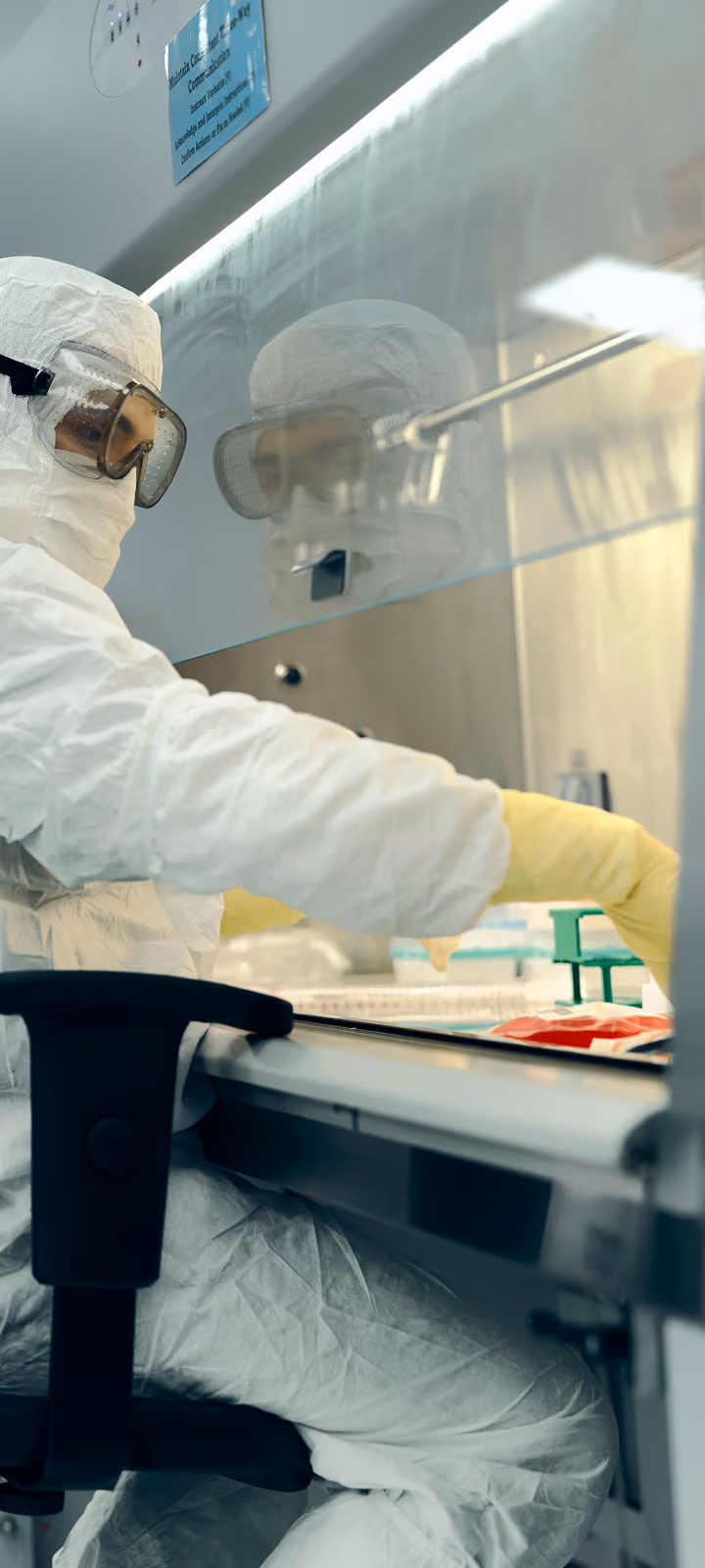Immatics scientist working in the lab