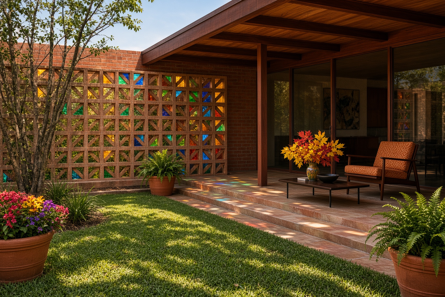 Breeze block, gravel, and shade: how to rebuild a lost courtyard from one photograph