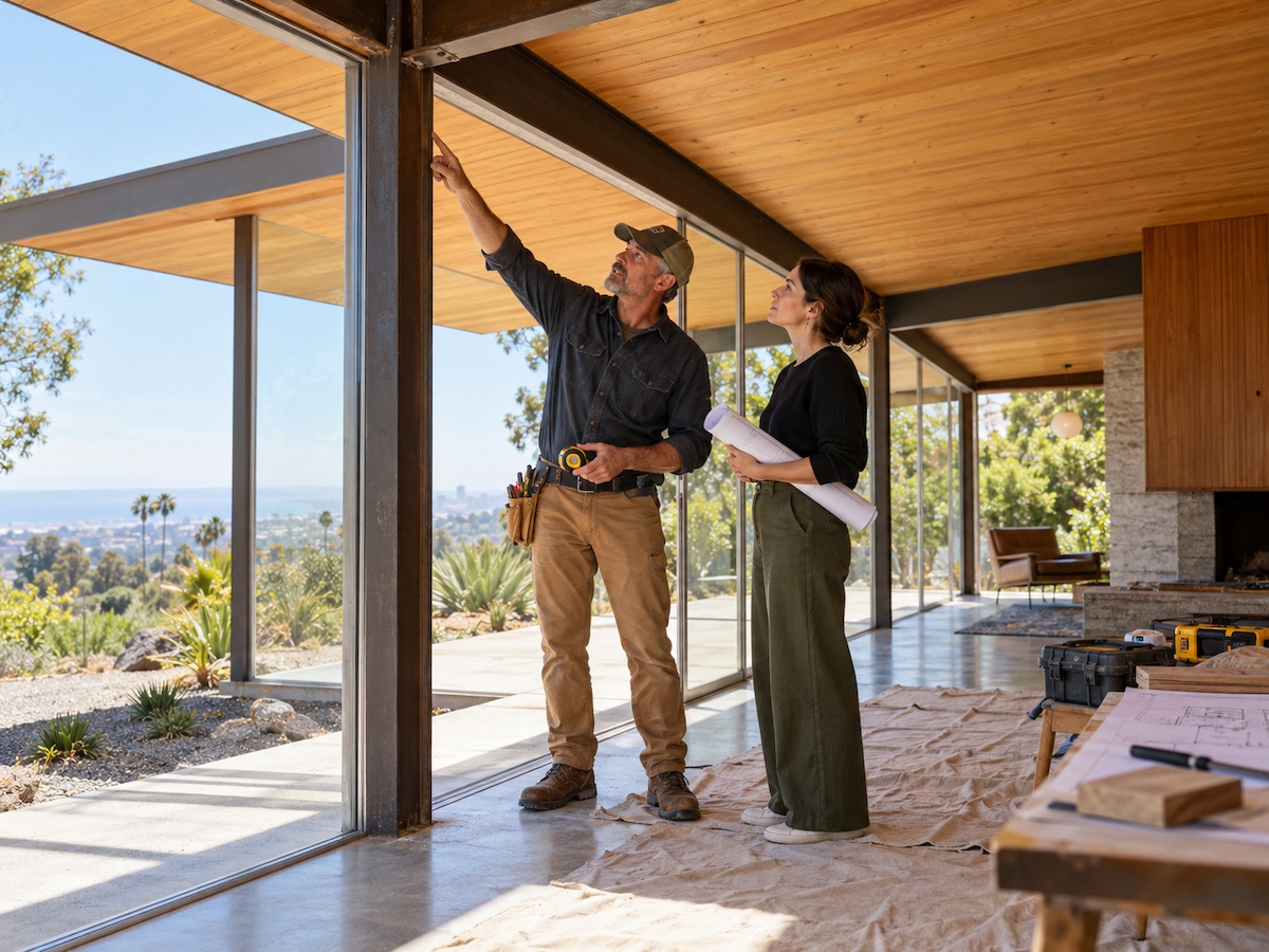 The walk-through: a contractor who knows these houses will look at the structure first