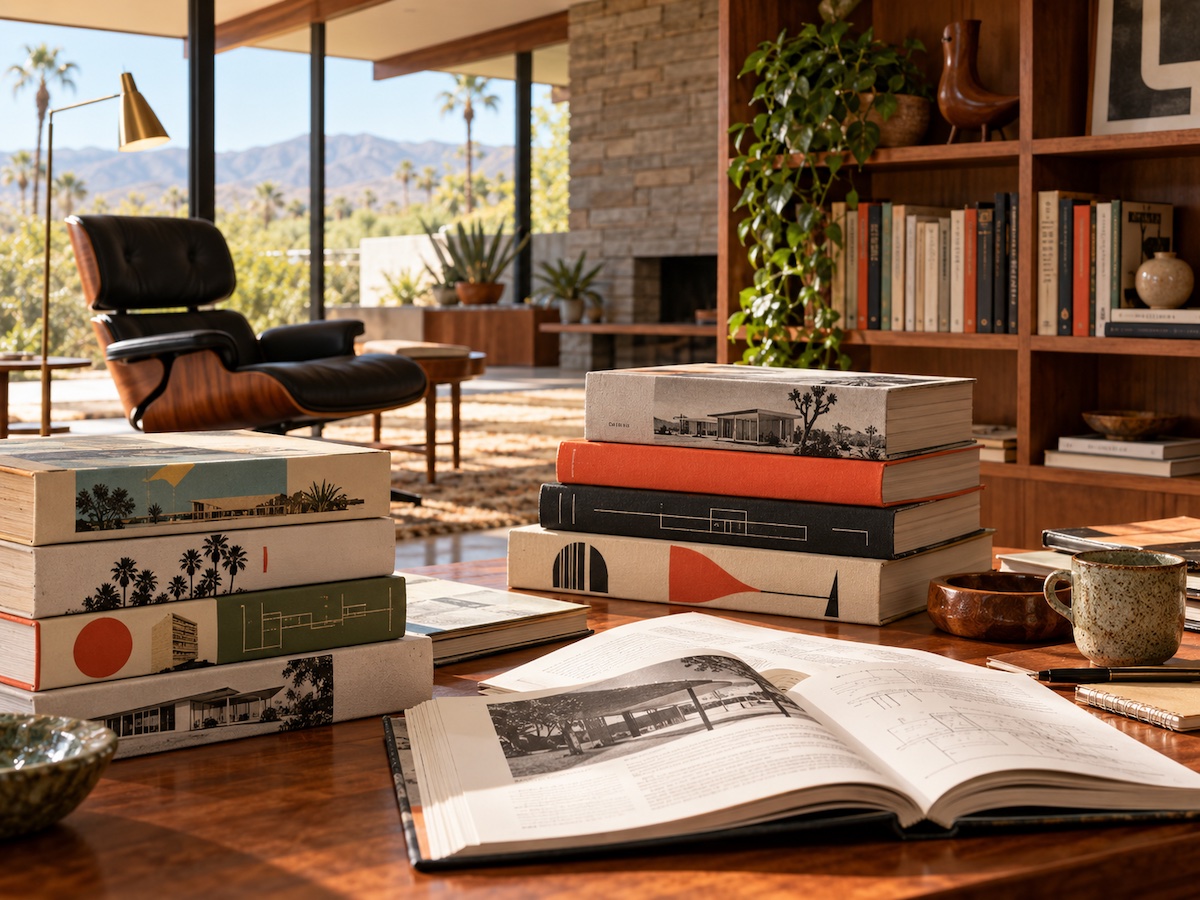 Two stacks and one open on the table: the reading pile
