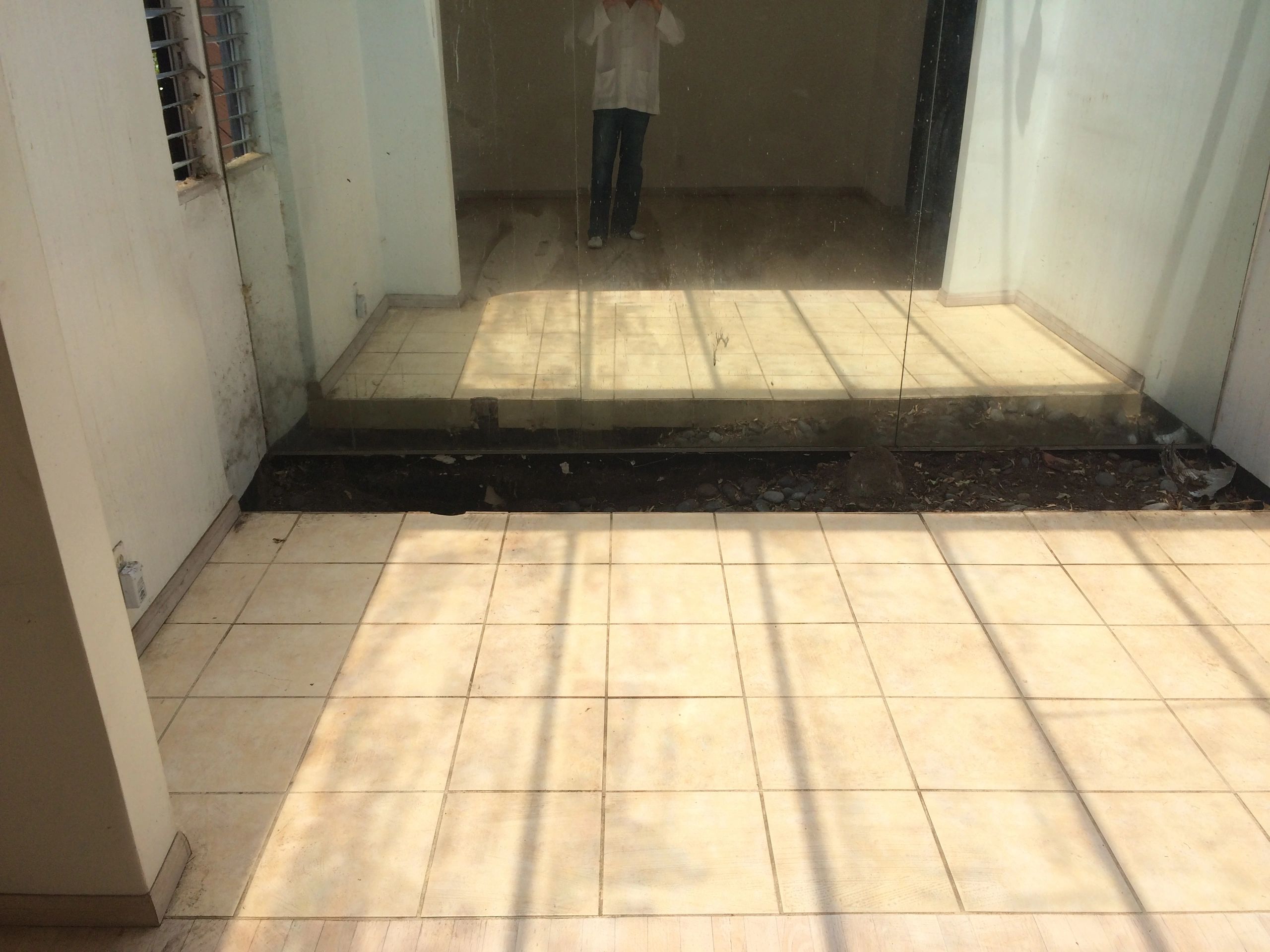 Empty room during the West Hollywood estate rehab