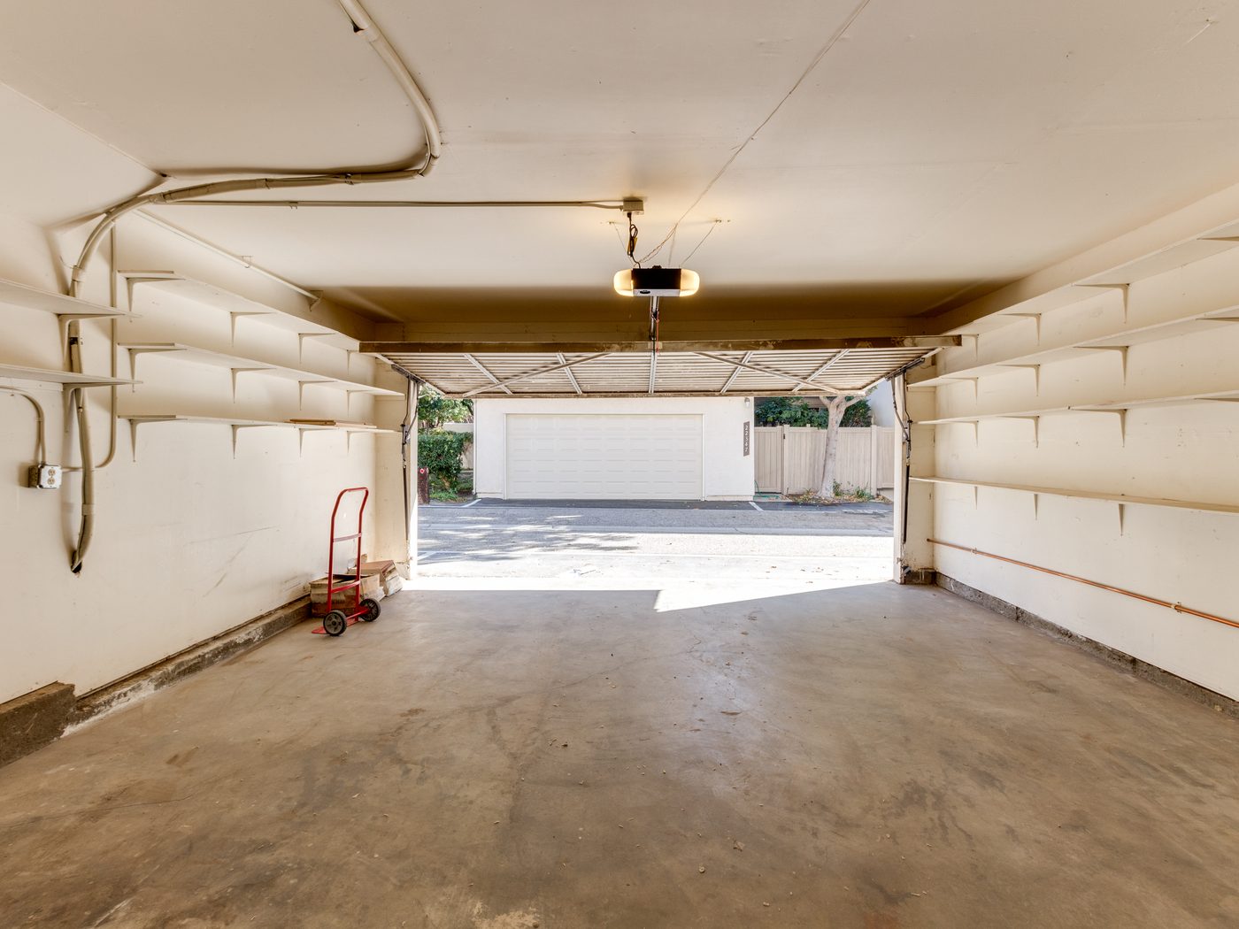 The same Chatsworth garage after the contents were sorted and cleared