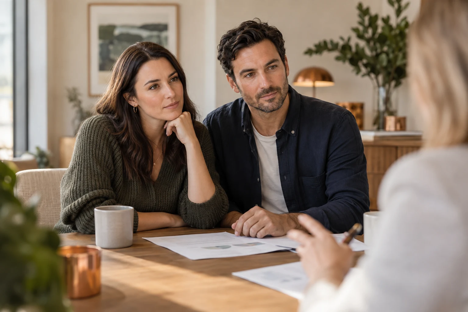 Intended parents in a calm fertility consultation at RCA