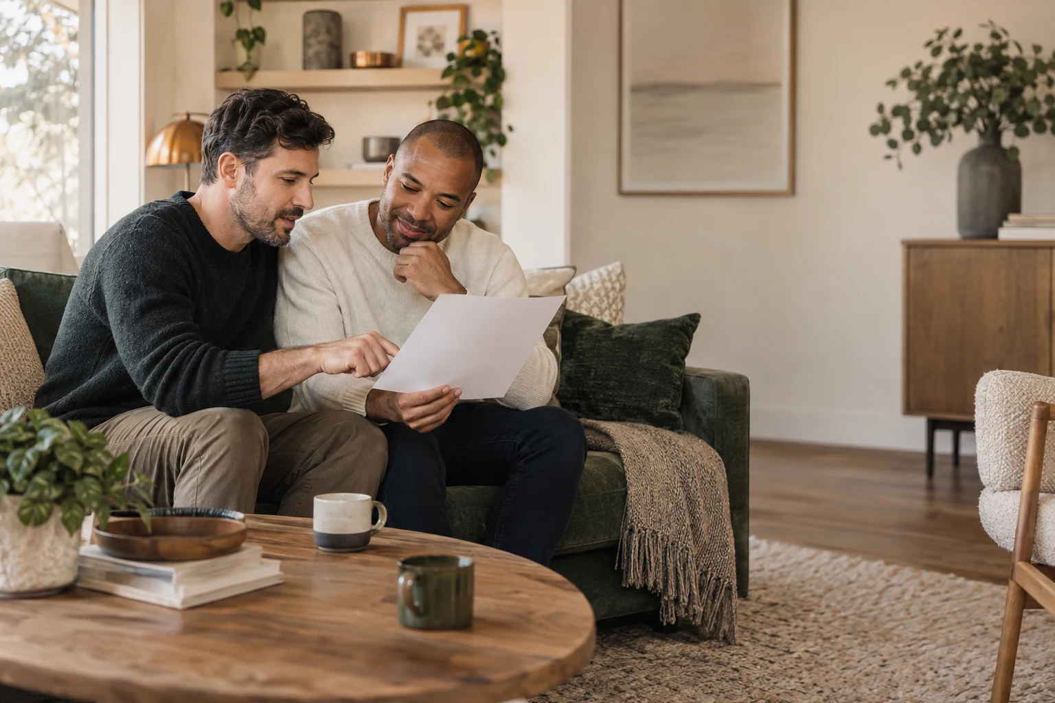 Two men exploring an inclusive family-building path