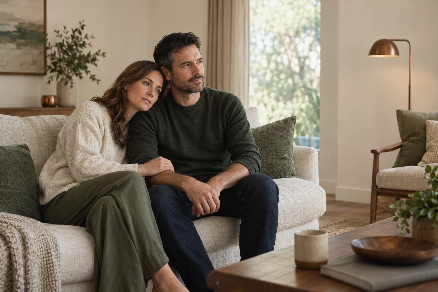 Couple receiving compassionate support after pregnancy loss