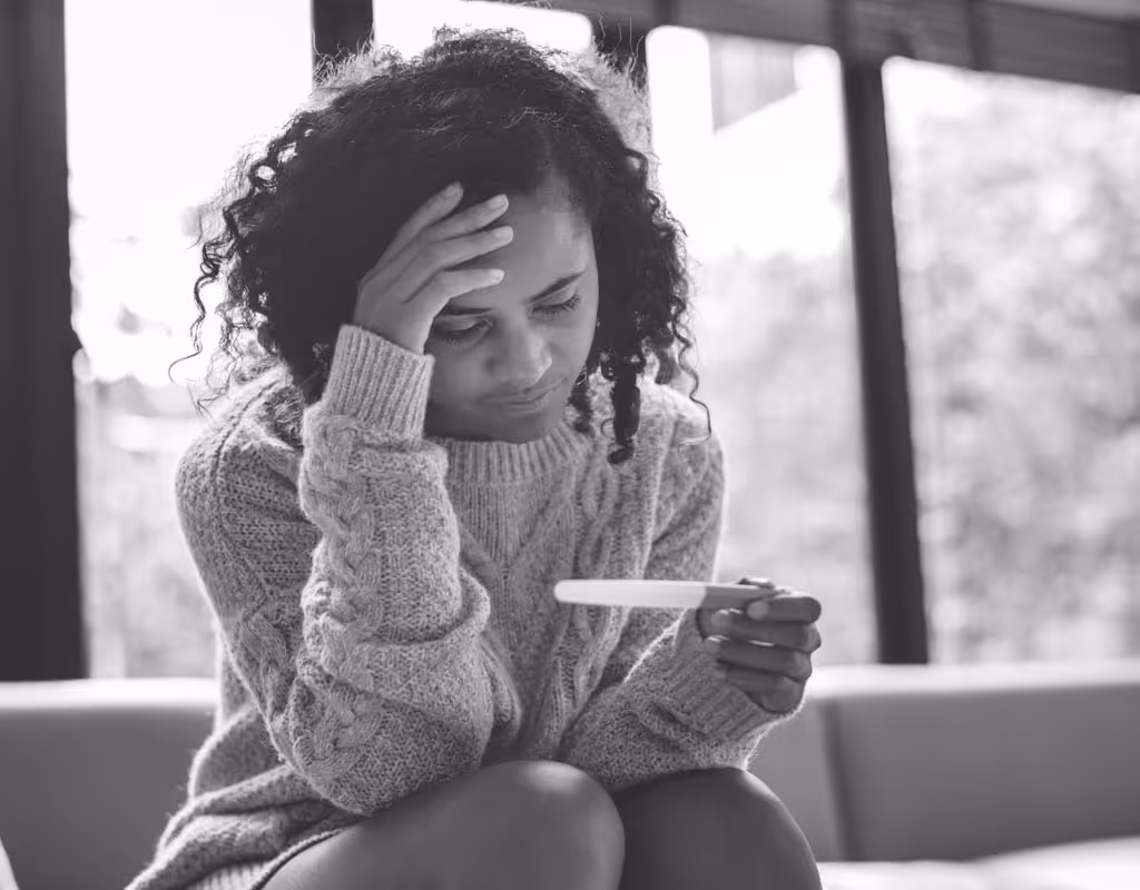 Couple discussing unexplained infertility