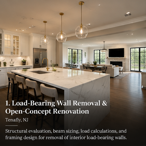 Concept: load-bearing wall removal and open-concept renovation