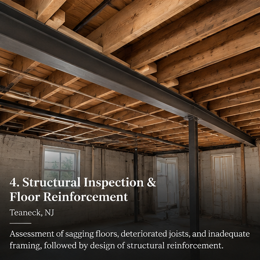 Concept: structural inspection and floor reinforcement