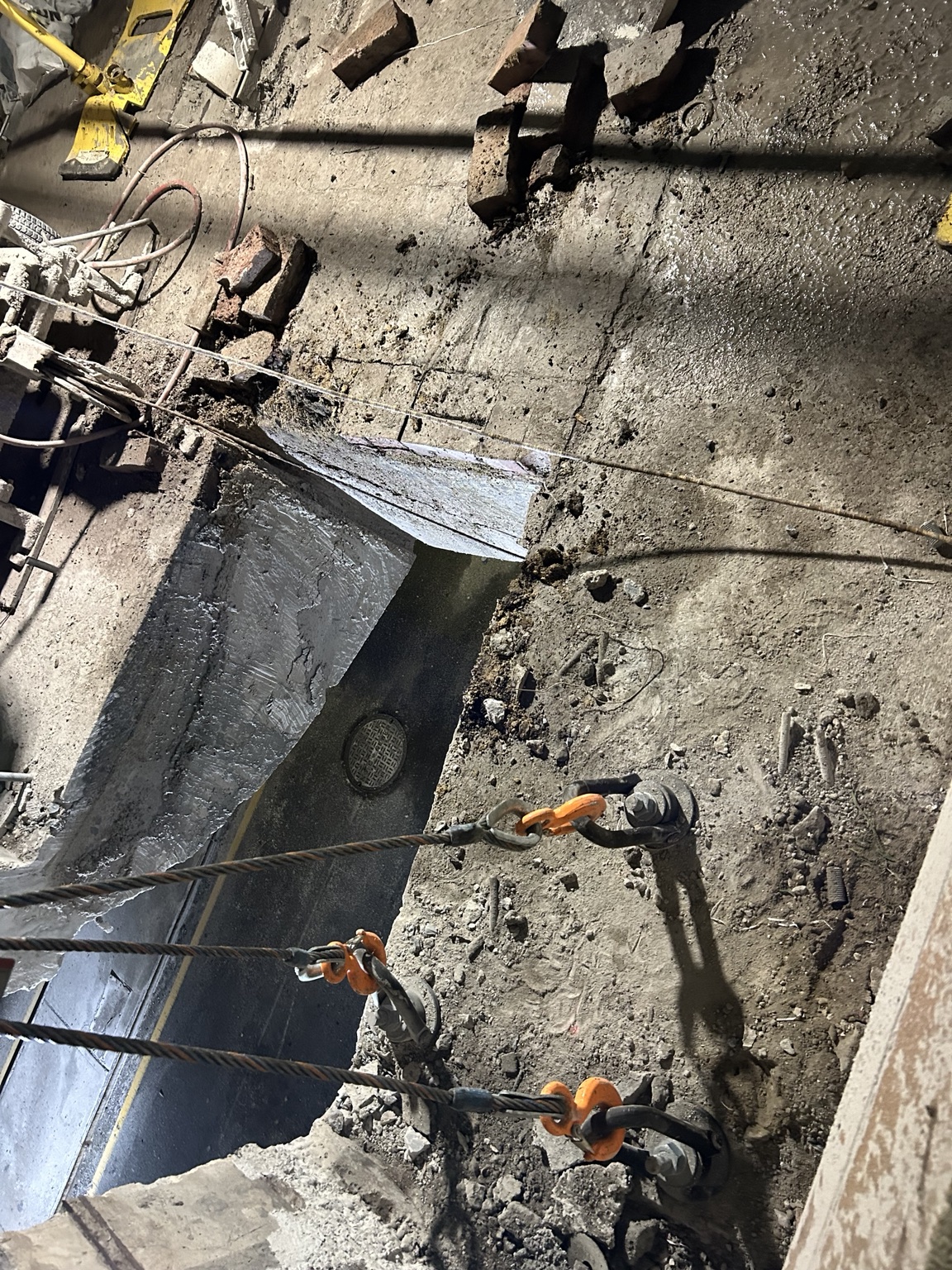 Engineered lift of cut concrete section