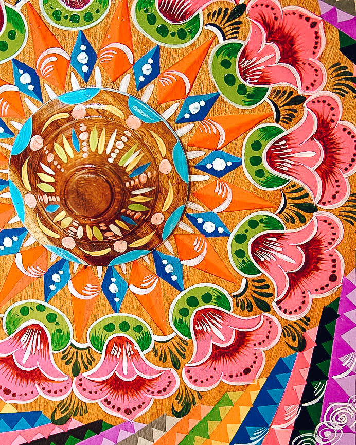 Traditional Costa Rican ox cart wheel
