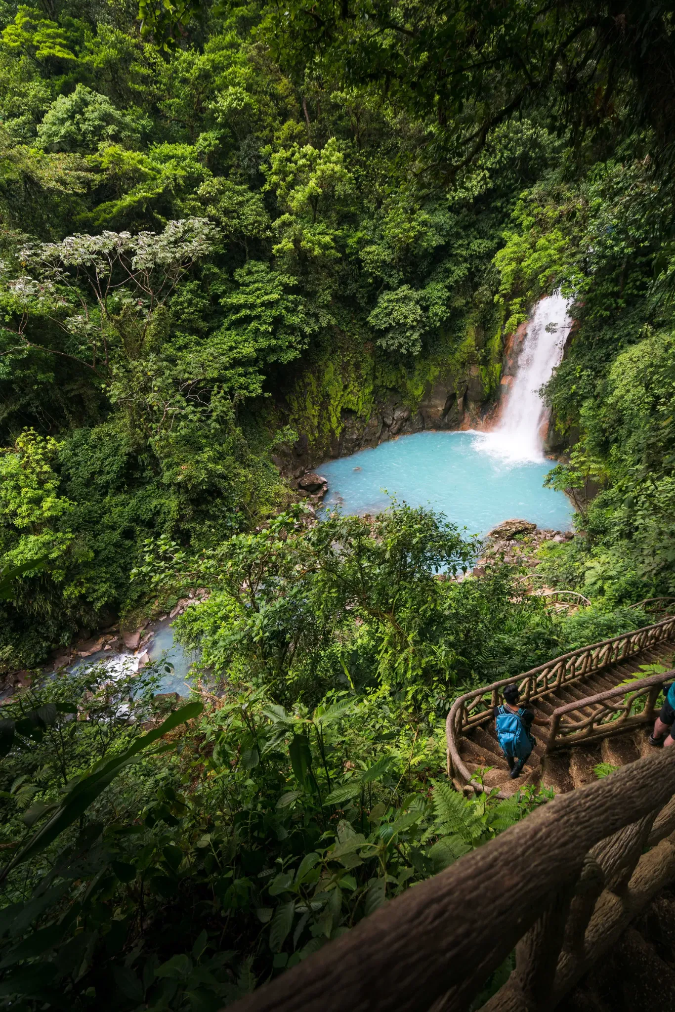 Overlook of the Río Celeste waterfall, Costa Rica