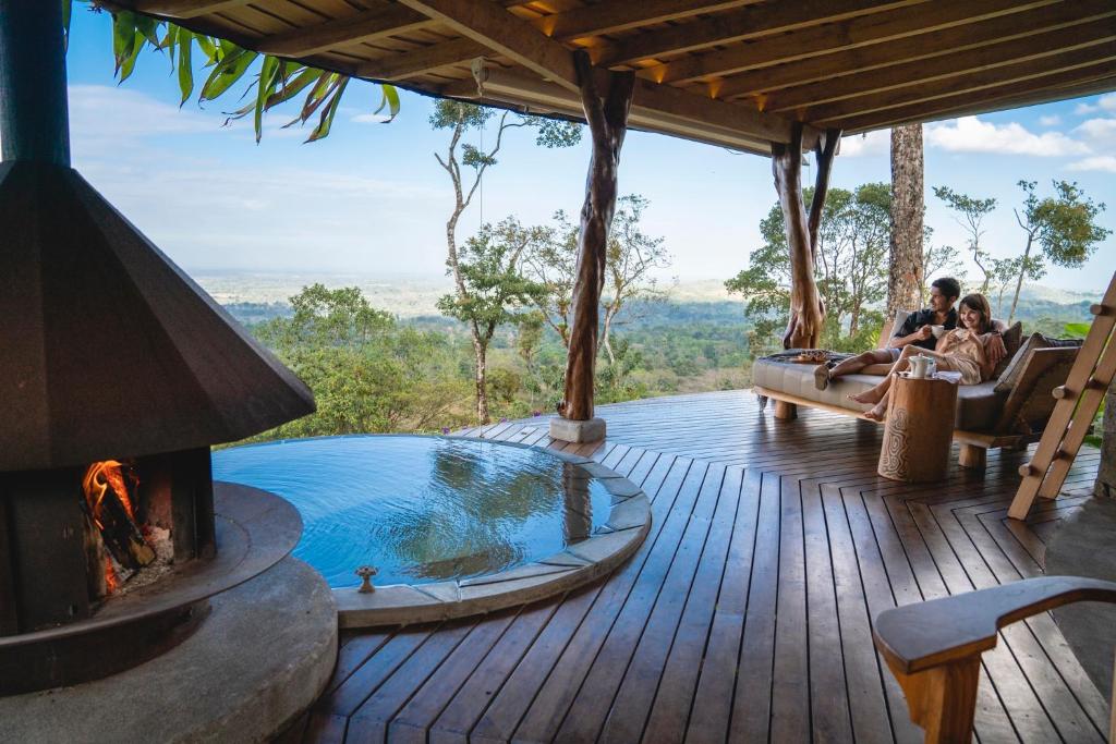 Origins Lodge Costa Rica fire heated pool